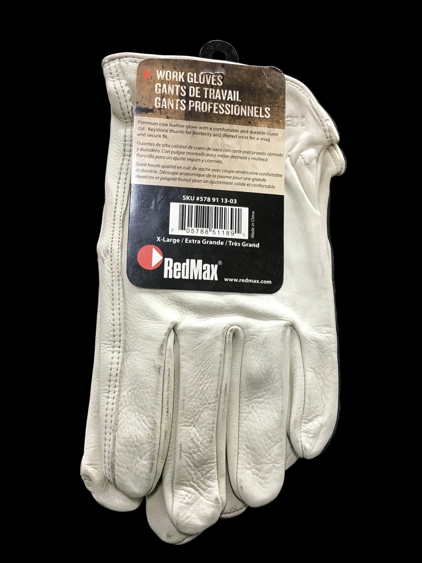 RedMax Leather Work Gloves 578911303 | X-Large | New