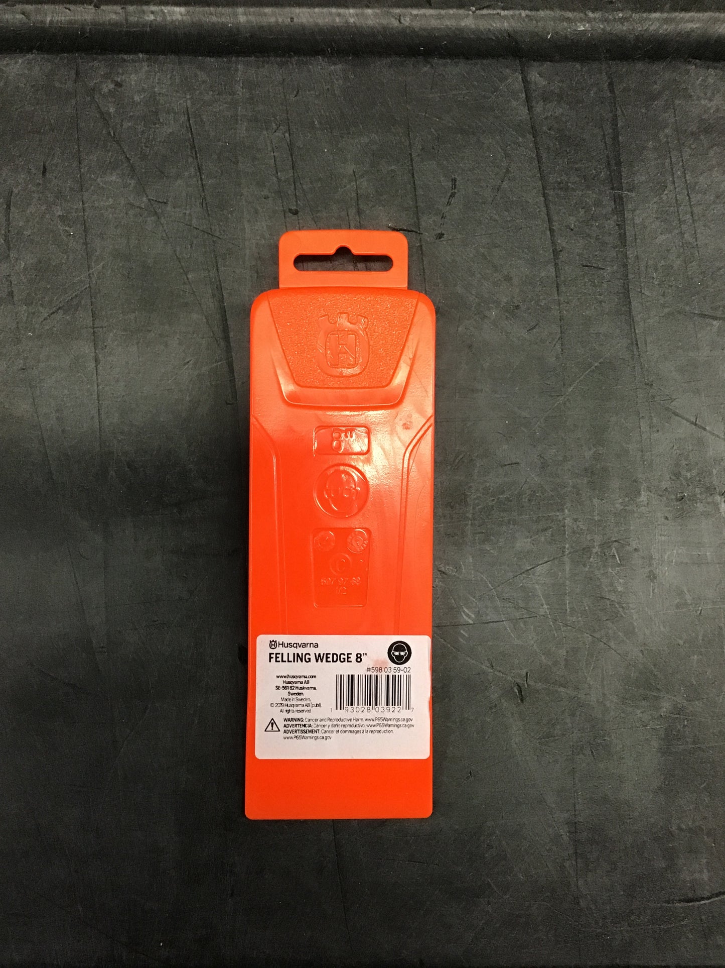 Husqvarna 8" Felling Wedge with Tab 598035902 | High-Impact ABS Plastic | Tree Felling & Bucking