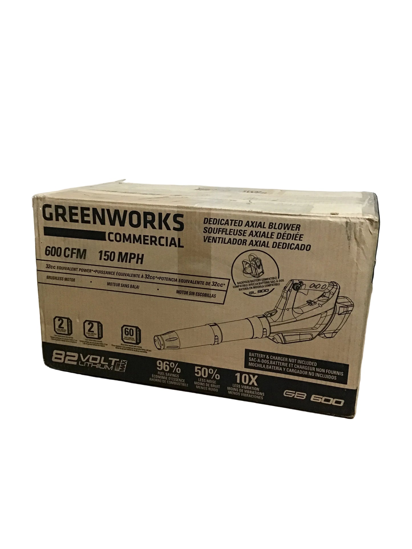 Greenworks Commercial 24V 315 CFM Blower 24B315 2413802OB | Tool Only | Open Box