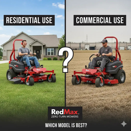 RedMax residential vs commercial zero turn mower