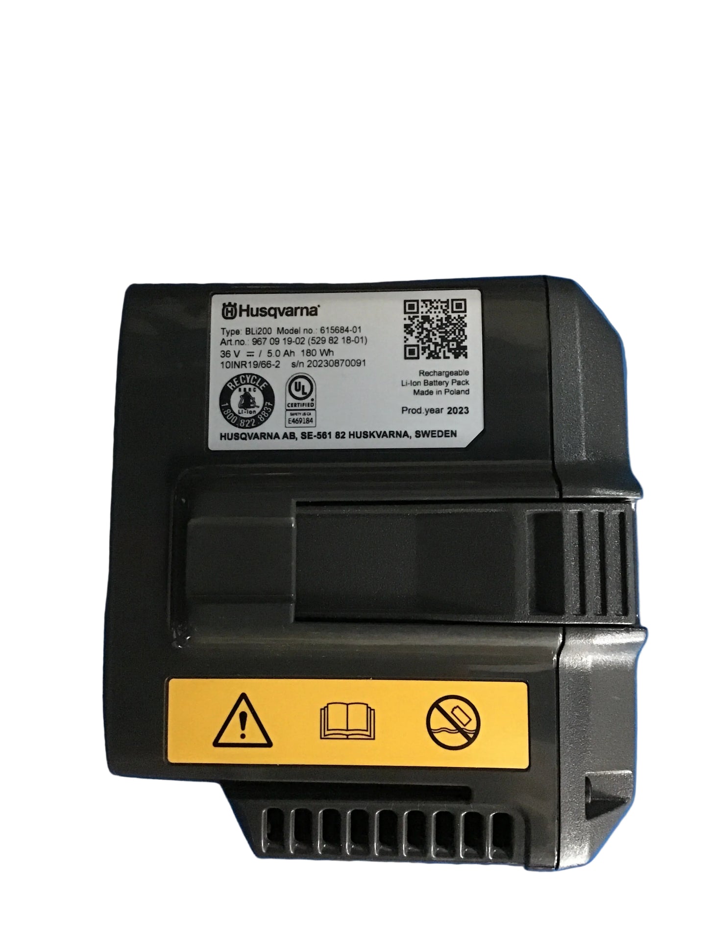 Husqvarna BLi200 36V 5Ah Battery 967091902 | BLi-X 4-LED Gauge | New