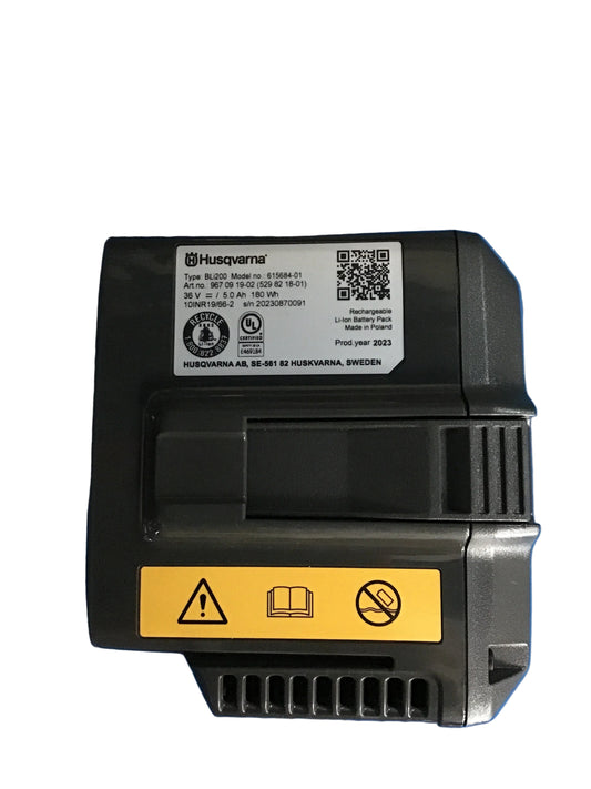 Husqvarna BLi200 36V 5Ah Battery 967091902 | BLi-X 4-LED Gauge | New
