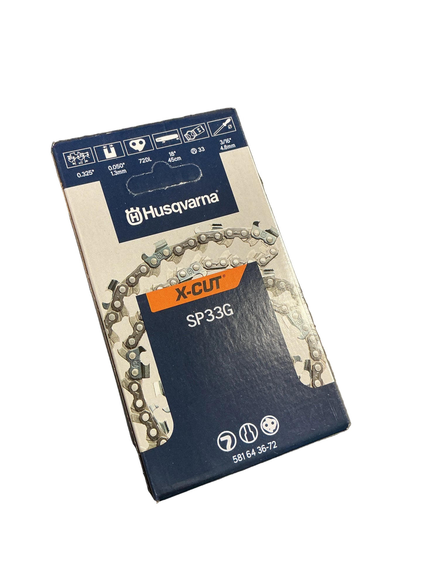Husqvarna X-Cut SP33G 18" Chain Loop 581643672 | .325" Pixel .050" 72DL