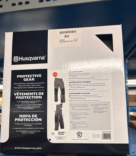 Husqvarana CLassic Pant 582052805 XXL 44-46 Waist x 32