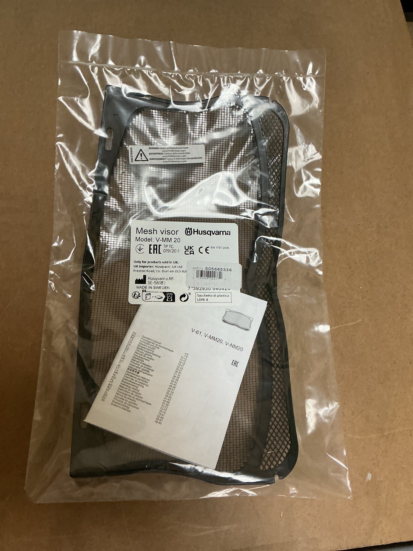 Husqvarna Metal Mesh Visor 505665336 | Functional/Pro Forest Helmet | New